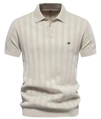Men's Textured Polo Top