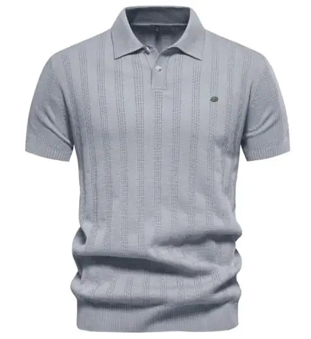 Men's Textured Polo Top