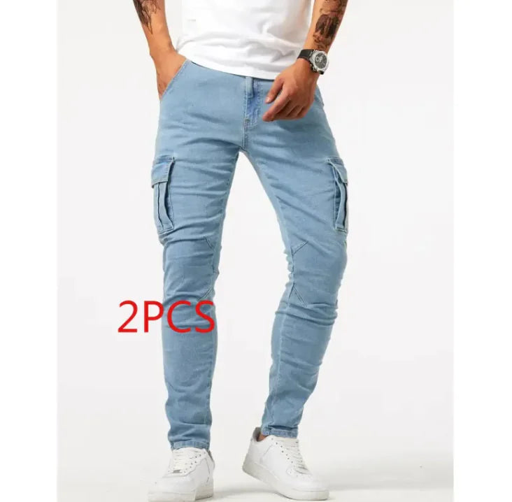 Men's British Skinny Denim Slacks