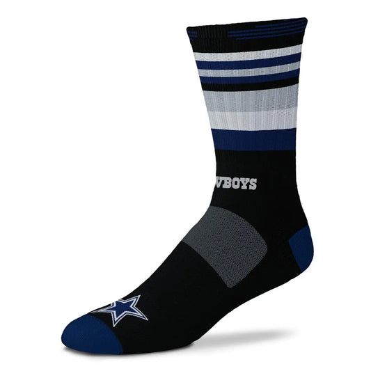FBF - NFL Offically Licensed Black Rave Team Color Unisex Dress Socks Mens Size Large 10-13 - Dallas Cowboys