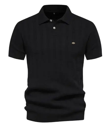 Men's Textured Polo Top
