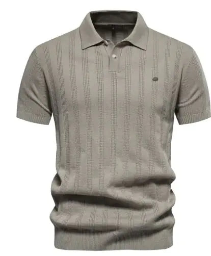 Men's Textured Polo Top